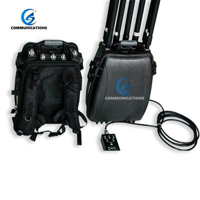 Mochila portátil Detector de sinais de defesa de drones Sistema de bloqueio anti-drone para proteção